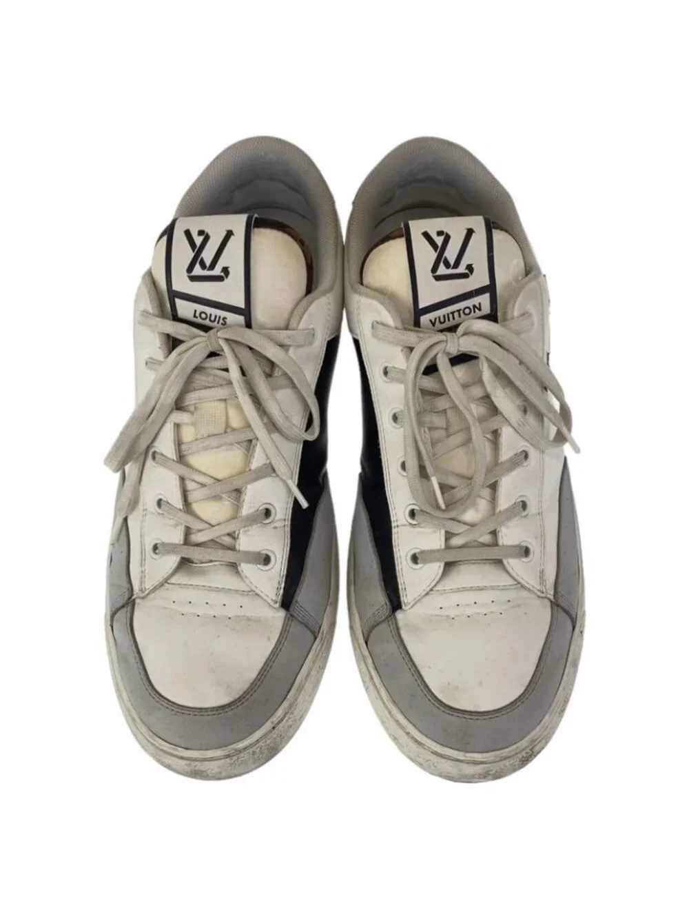 Louis Vuitton Charlie Line White Multicolor Leather Sneakers Low Cut - Picture 2 of 9